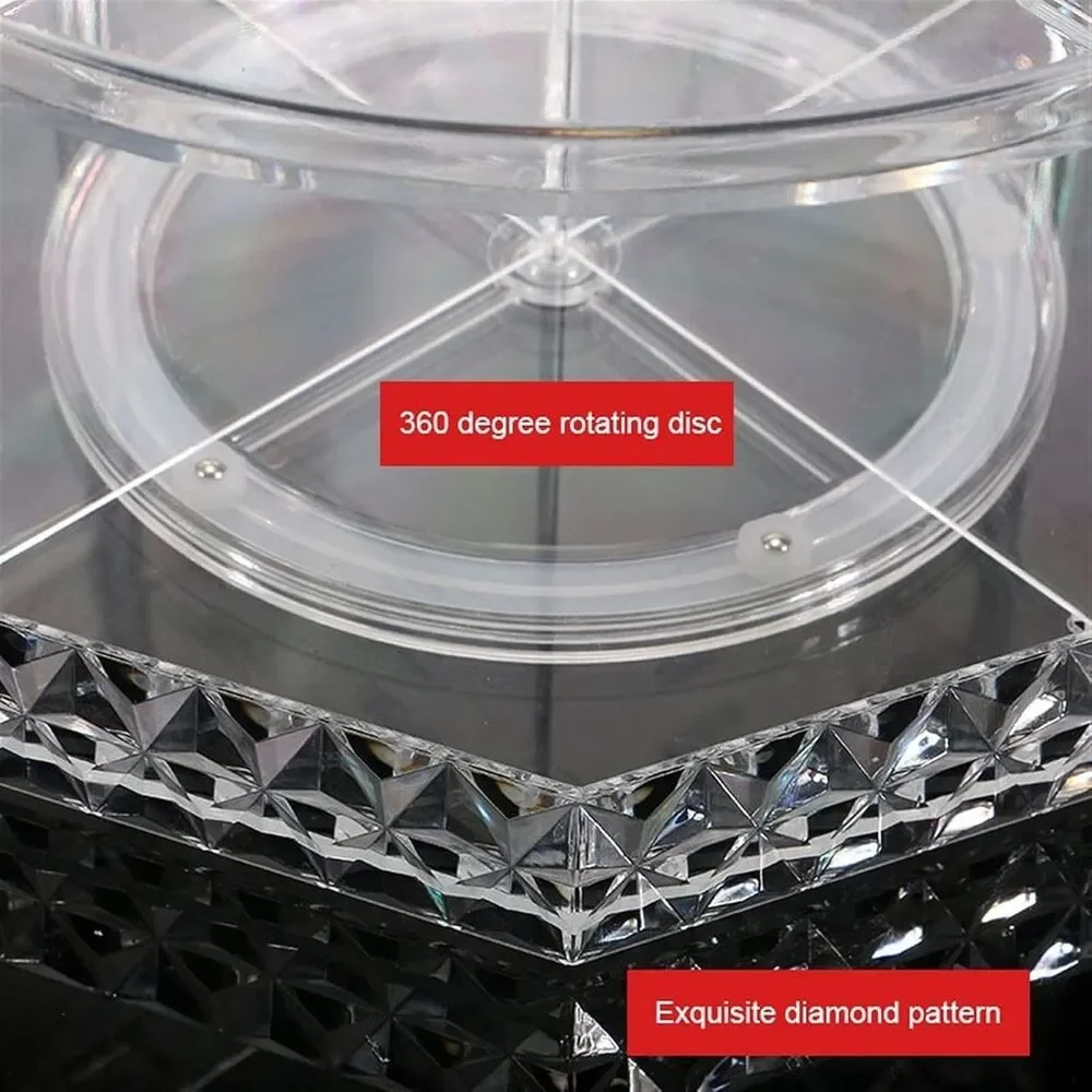 Cosmetic storage organizer 360 Rotating acrylic stand Multifunction makeup stand